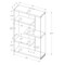 Monarch Specialties Bookshelf, Bookcase, Etagere, 5 Tier, 60"H, Office, Bedroom, Tempered Glass, Glossy White, Clear I 3290 - alternate 4